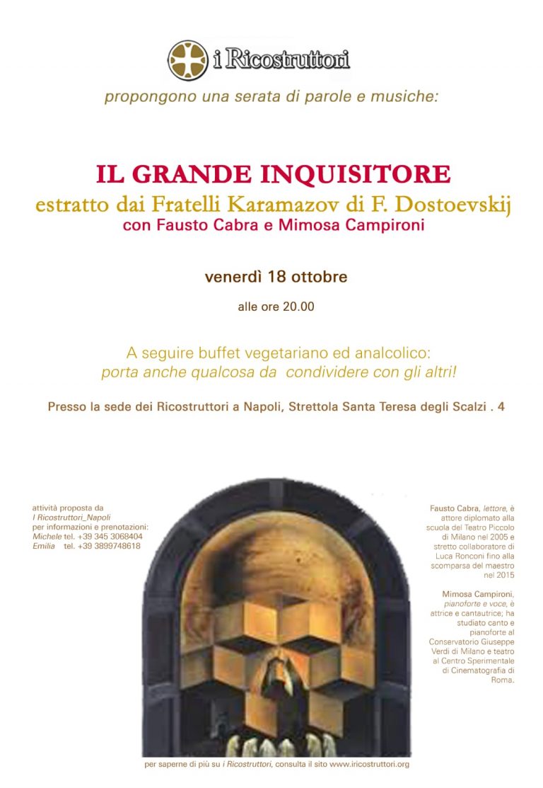IL GRANDE INQUISITORE I Ricostruttori nella preghiera