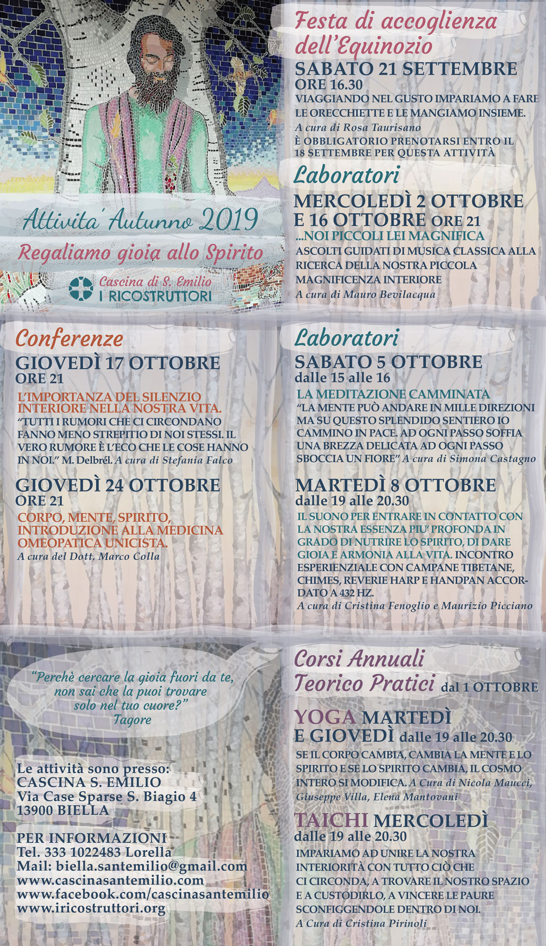 Sant'Emilio Attività Autunno 2019