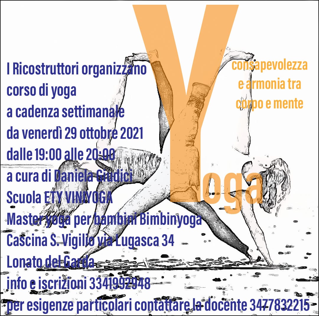 Il 29 ottobre 2021 ricomincia il corso di Yoga – a cura di Daniela Giudici