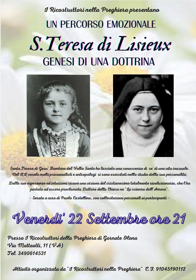 Conferenza su Santa Teresina